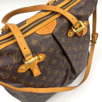 Louis Vuitton Palermo GM Monogram Leather Brown Shoulder Bag Gold — view 7