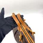 Louis Vuitton Palermo GM Monogram Leather Brown Shoulder Bag Gold — view 6