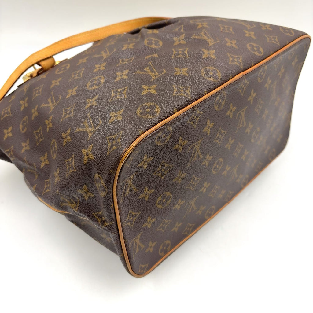 Louis Vuitton Palermo GM Monogram Leather Brown Shoulder Bag Gold — view 9