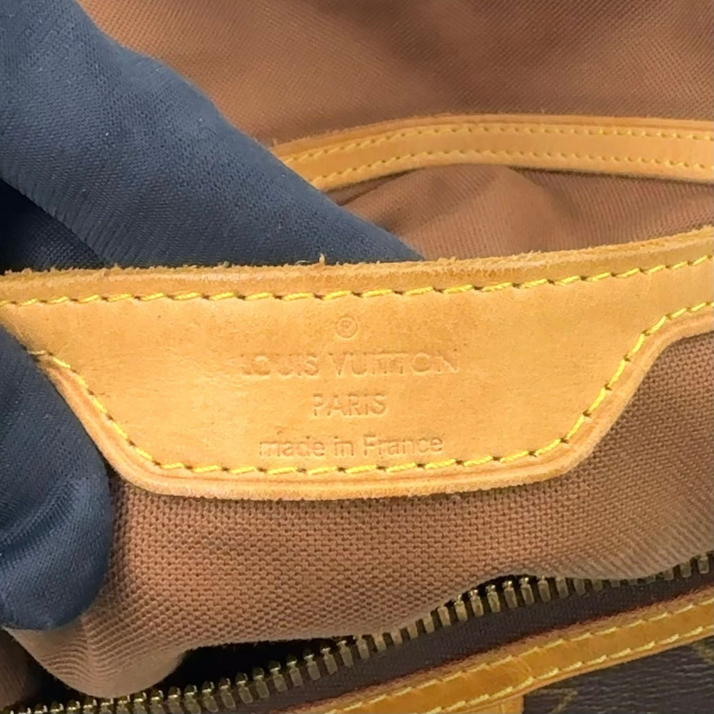 Louis Vuitton Palermo GM Monogram Leather Brown Shoulder Bag Gold — view 4