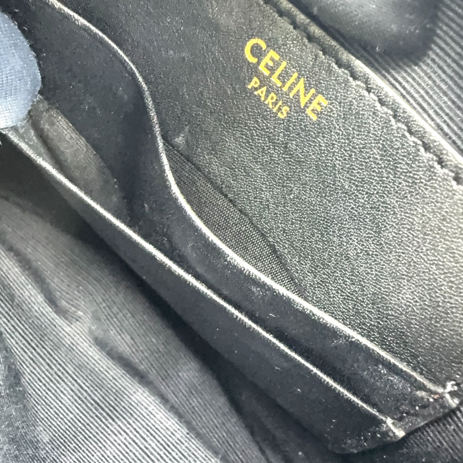 Celine C Charm Calf Black Shoulder Bag Gold — view 9
