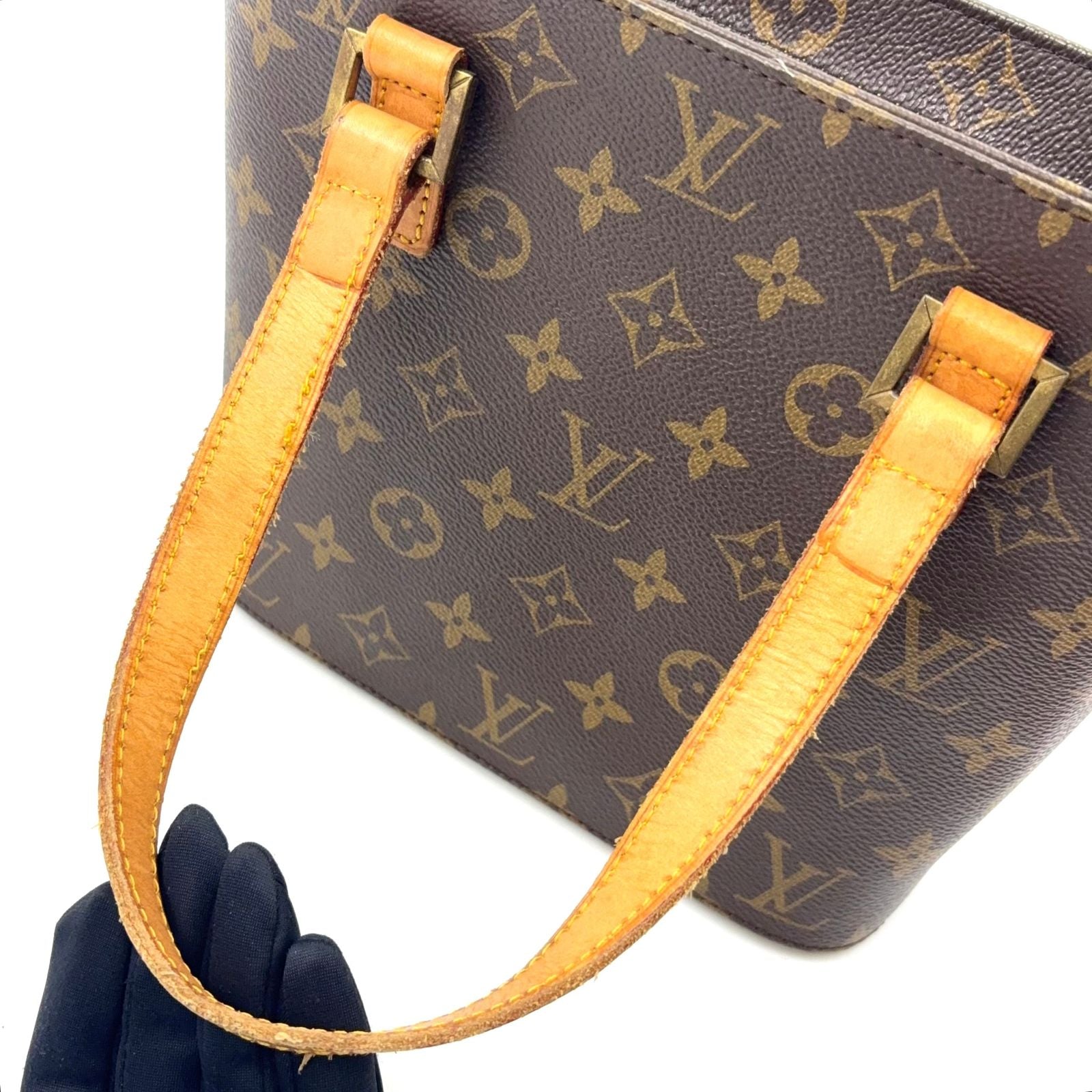 Louis Vuitton Vavin PM Monogram Leather Brown Handbag Gold — view 9