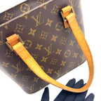 Louis Vuitton Vavin PM Monogram Leather Brown Handbag Gold — view 8