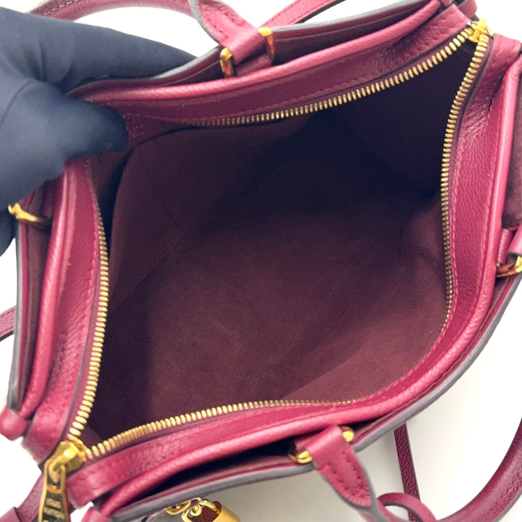 Louis Vuitton Popincourt PM Monogram Leather Brown Bordeaux Handbag Gold — view 3