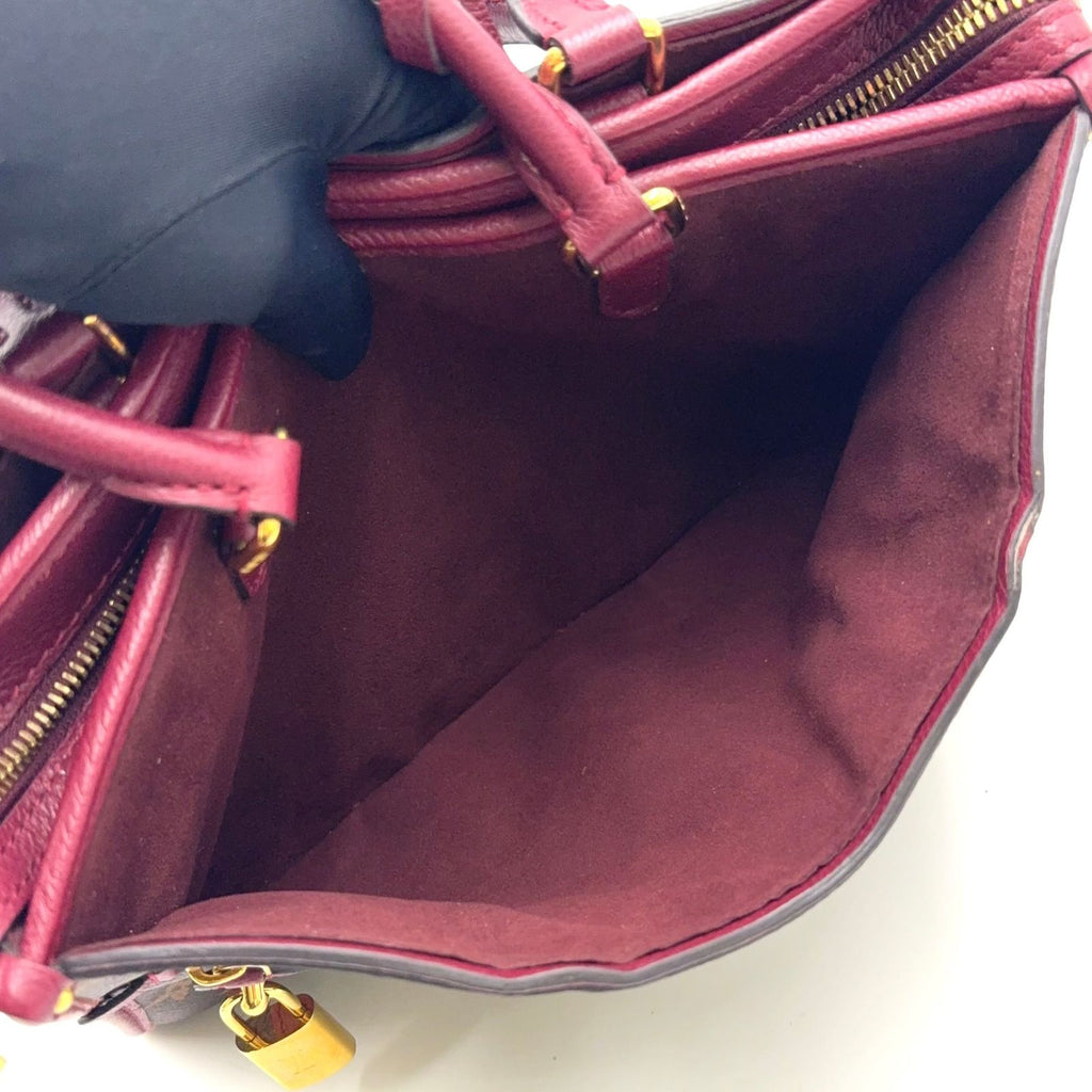 Louis Vuitton Popincourt PM Monogram Leather Brown Bordeaux Handbag Gold — view 5