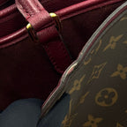 Louis Vuitton Popincourt PM Monogram Leather Brown Bordeaux Handbag Gold — view 8