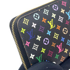 Louis Vuitton Zippy Wallet Monogram Multicolor Noir Grenade Black Round Gold — view 6