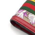 Gucci Ophidia GG Flora Supreme Bifold Leather Multicolor Red Wallet Gold — view 6