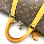Louis Vuitton Keepall Bandouliere 50 Monogram Leather Brown Boston Bag Gold — view 7
