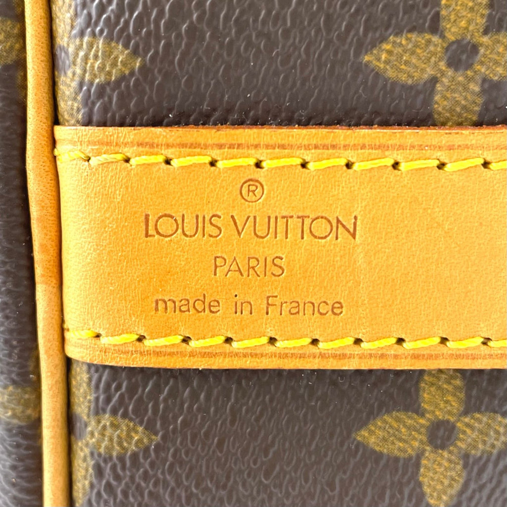 Louis Vuitton Keepall Bandouliere 50 Monogram Leather Brown Boston Bag Gold — view 4