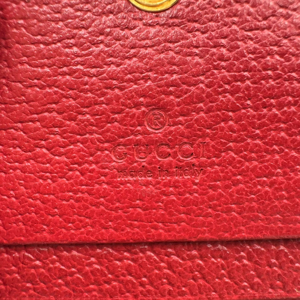 Gucci Ophidia GG Flora Supreme Bifold Leather Multicolor Red Wallet Gold — view 4