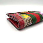 Gucci Ophidia GG Flora Supreme Bifold Leather Multicolor Red Wallet Gold — view 5