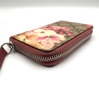 Gucci Blue Mus GG Supreme Zip Around Dusty Pink Beige Card Case Silver — view 8