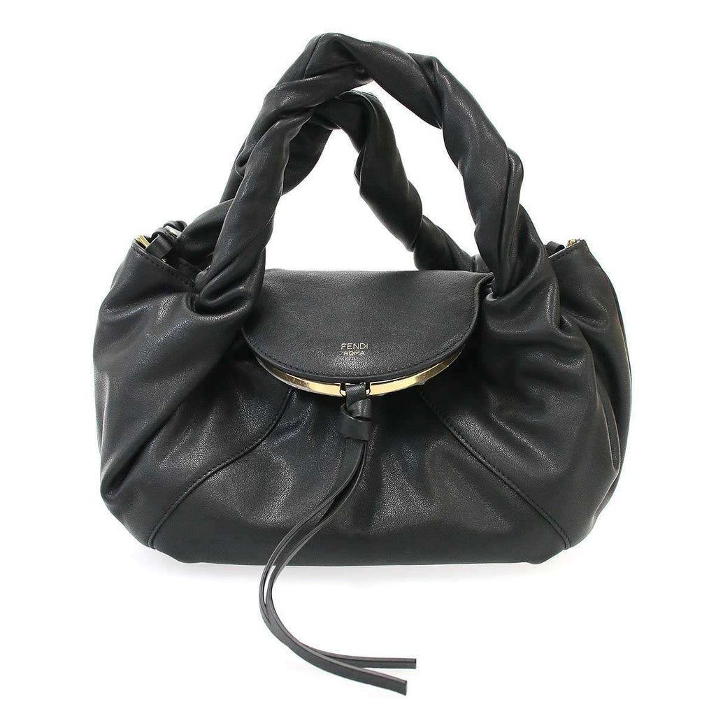 Fendi Spy Small Leather Shoulder Bag Black