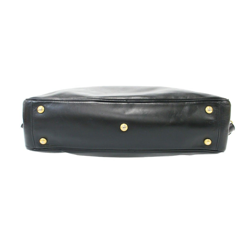 Saint Laurent Paris 2-Way Leather Business Bag Black — view 4