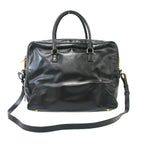 Saint Laurent Paris 2-Way Leather Business Bag Black — view 2