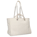 Chanel Deauville GM Logo Embroidery Canvas 2-Way Handbag — view 2