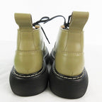 Bottega Veneta 35 the Bounce Short Boots Lace Up Shoes Leather Beige Black — view 4