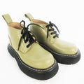 Bottega Veneta 35 the Bounce Short Boots Lace Up Shoes Leather Beige Black