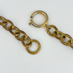 Chanel CC Logo Color Stone Necklace Gripoix Long Gold Plated — view 3