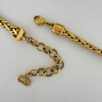 Dior Rhinestone Necklace Gold Plated — view 3