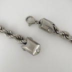 Louis Vuitton LV Rope Necklace Monogram Metal Silver — view 3