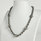 Louis Vuitton LV Rope Necklace Monogram Metal Silver — view 4