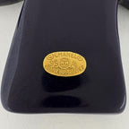 Chanel CC Logo Brooch Cross Plastic Purple Black — view 6