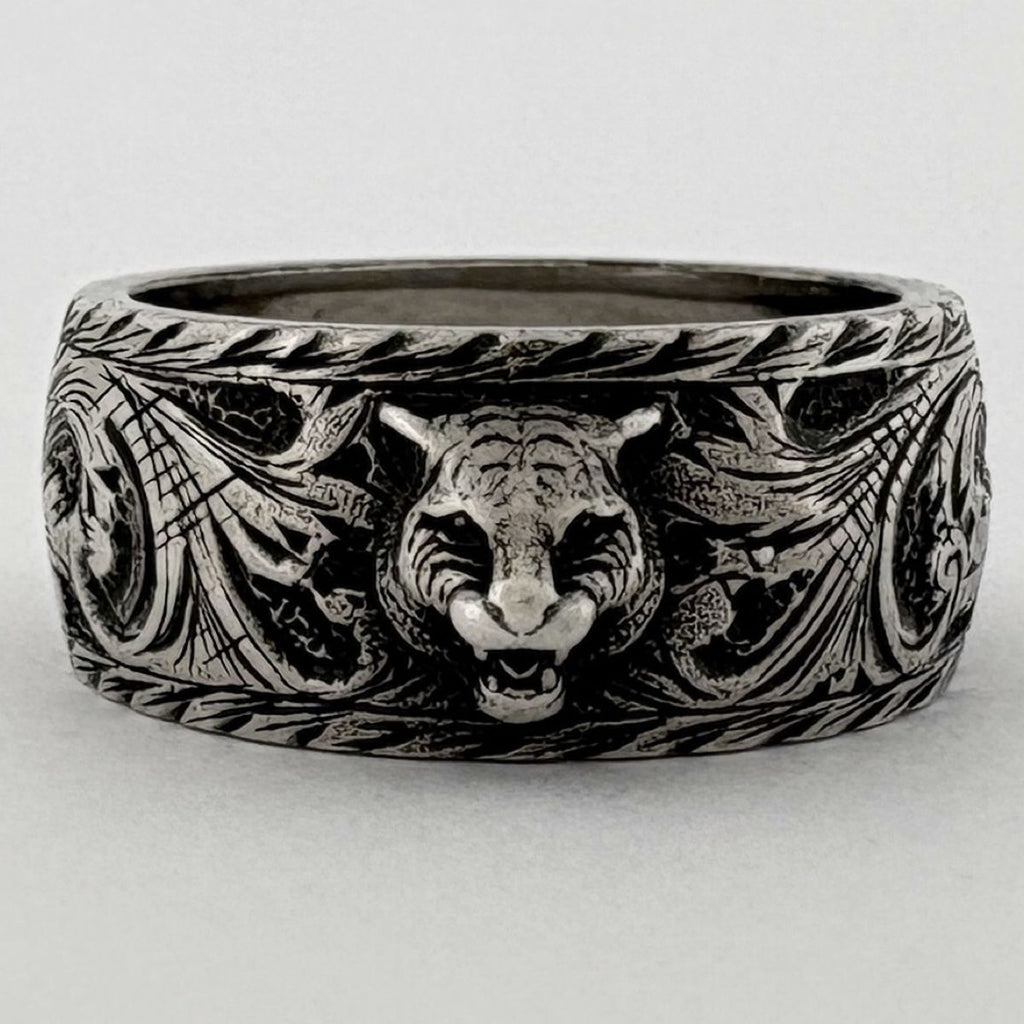 Gucci Tiger Head Ring 925 Sterling Silver — view 2