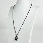 Gucci Lion Head Necklace Crystal Metal Silver — view 4