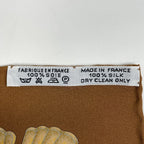 Hermes Carre 90 Automobile Car Scarf Silk Brown Multicolor — view 2