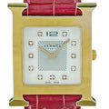 Hermes Watch SS Leather Quartz White