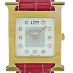 Hermes Watch SS Leather Quartz White
