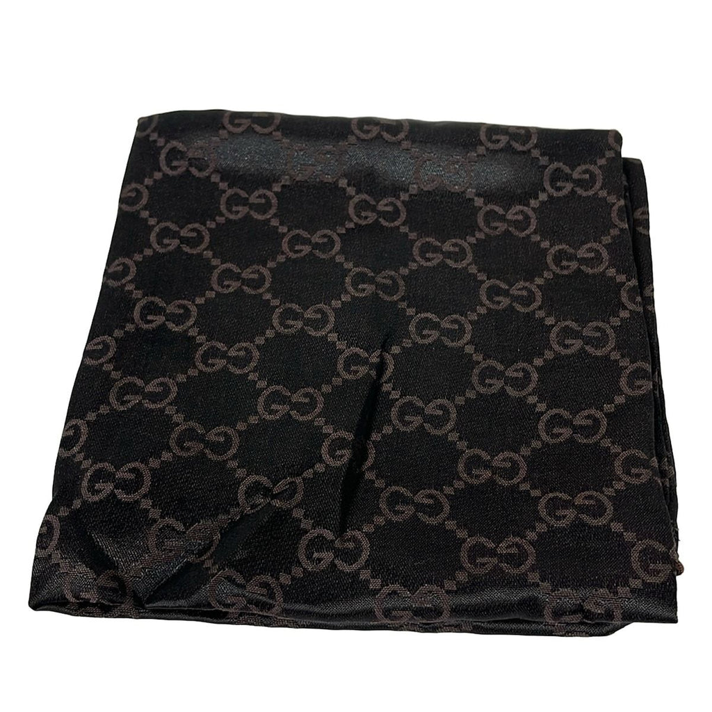 Gucci Tote GG Pattern Beige Dark Brown Bordeaux Leather — view 8