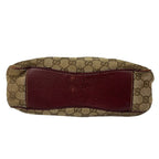 Gucci Tote GG Pattern Beige Dark Brown Bordeaux Leather — view 5