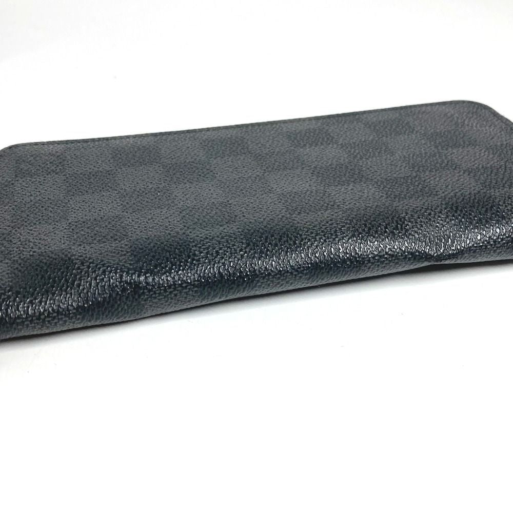 Louis Vuitton Wallet Zippy Vertical Damier Graphite Canvas Black — view 5