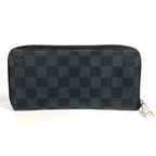 Louis Vuitton Wallet Zippy Vertical Damier Graphite Canvas Black — view 2