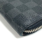 Louis Vuitton Wallet Zippy Vertical Damier Graphite Canvas Black — view 4