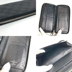 Louis Vuitton Wallet Zippy Vertical Damier Graphite Canvas Black — view 8