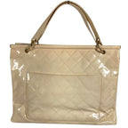 Chanel Handbag Quilted CC Logo Enamel White — view 3