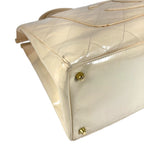 Chanel Handbag Quilted CC Logo Enamel White — view 6