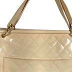 Chanel Handbag Quilted CC Logo Enamel White — view 4