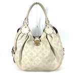 Louis Vuitton Shoulder Bag XL Monogram Mahina Leather Run White