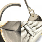 Louis Vuitton Shoulder Bag XL Monogram Mahina Leather Run White — view 9