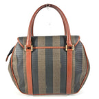 Fendi Handbag Logo Pecan Leather Khaki — view 2