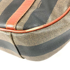 Fendi Handbag Logo Pecan Leather Khaki — view 6