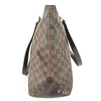 Louis Vuitton Shoulder Bag Cabas Mezzo Damier Canvas Ebene Brown — view 3