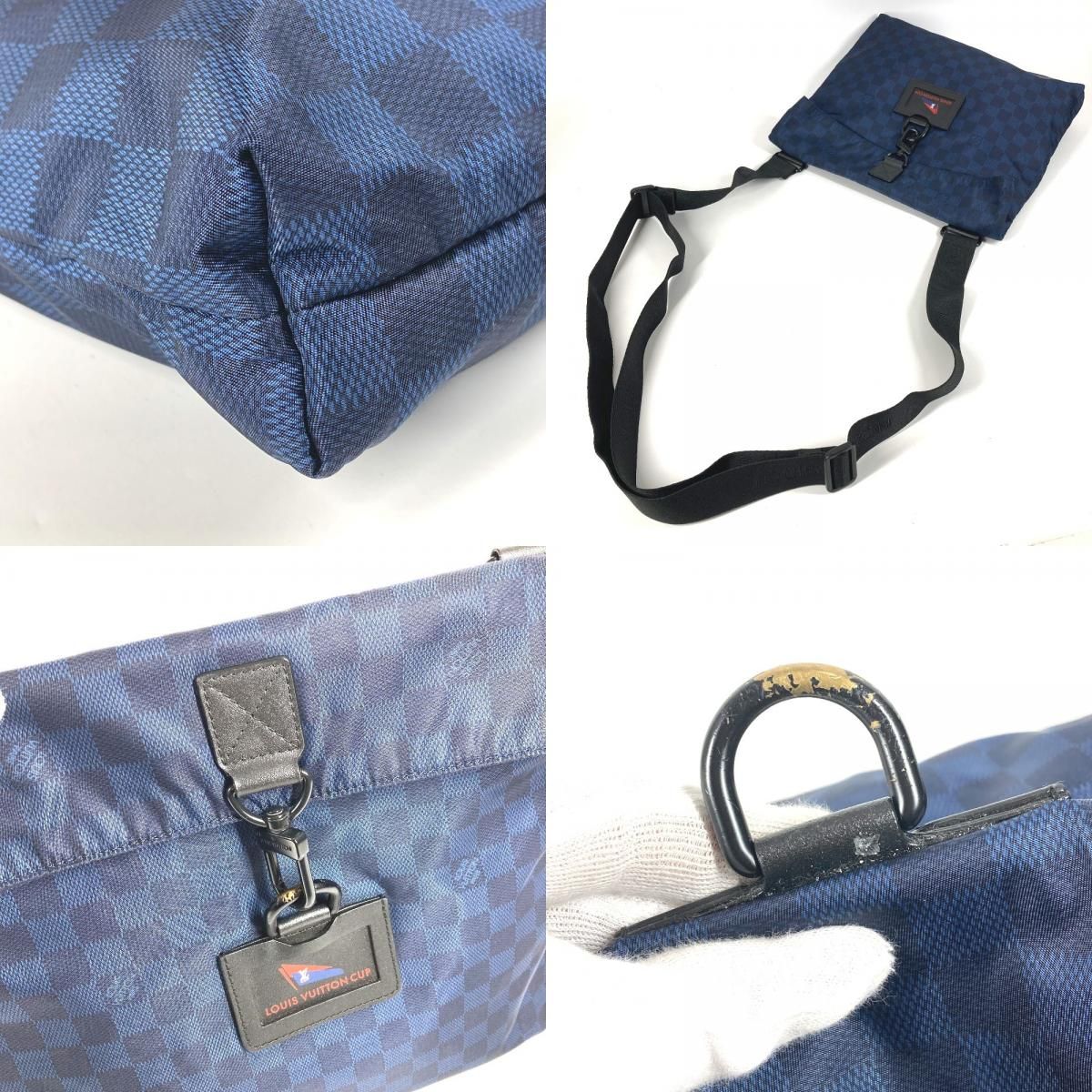 Louis Vuitton Shoulder Bag Alize Nylon Blue — view 7