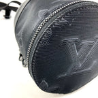 Louis Vuitton Shoulder Bag Expansion Double Polochon Leather Nylon Black — view 5