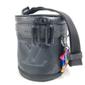 Louis Vuitton Shoulder Bag Expansion Double Polochon Leather Nylon Black